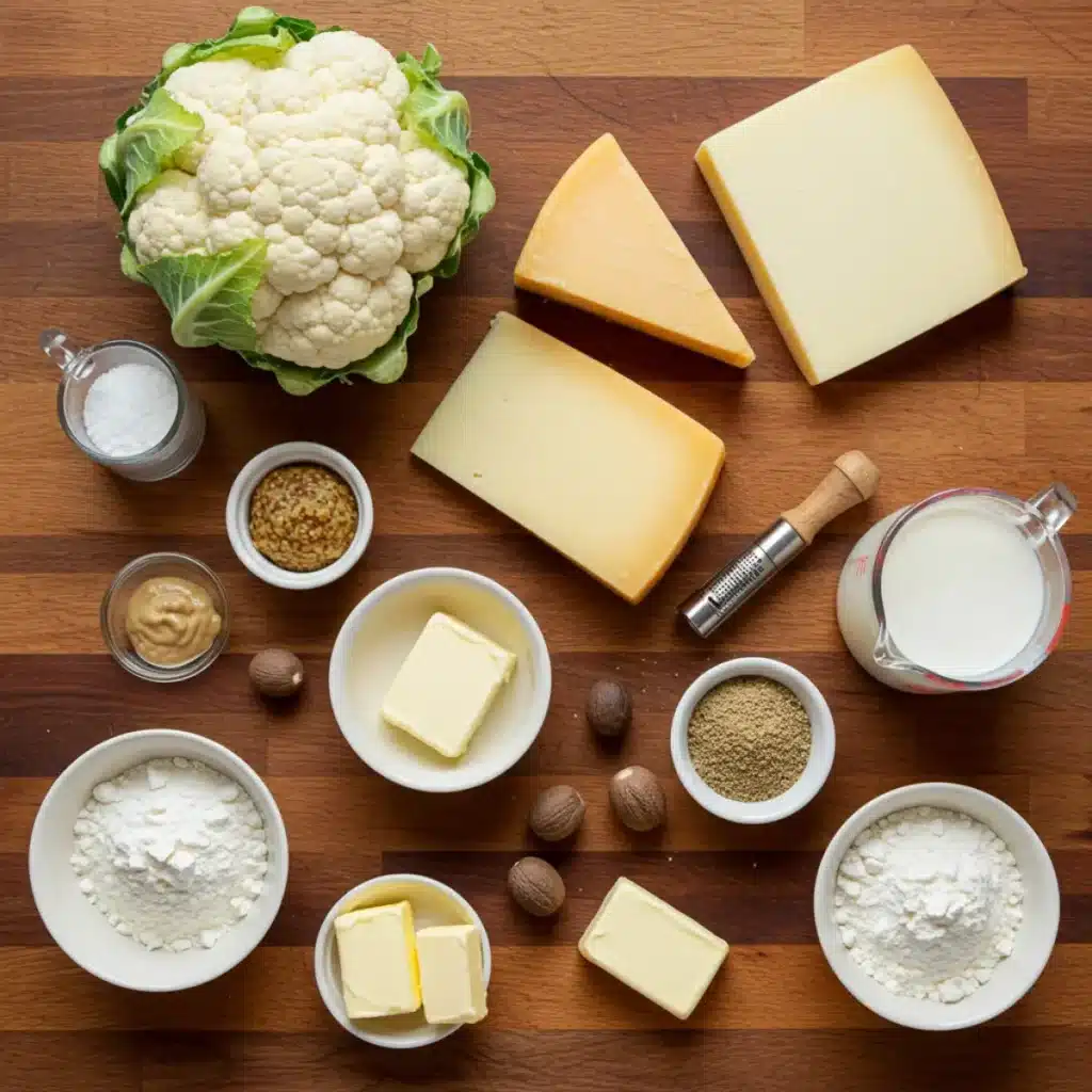 Ingredients for Gordon Ramsay Cauliflower Cheese