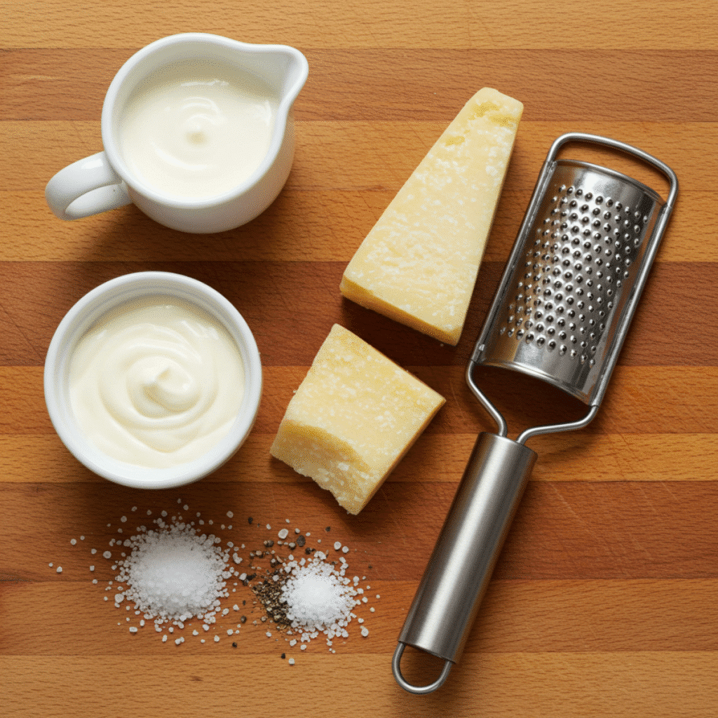 Ingredients for Gordon Ramsay Alfredo Sauce Recipe