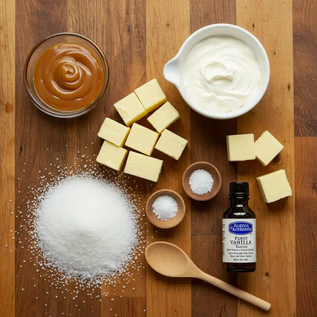 Ingredients for Gordon Ramsay Caramel Sauce