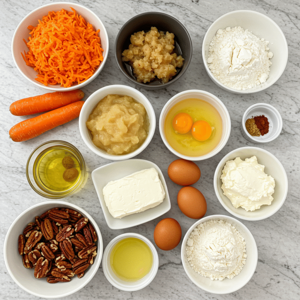 Ingredients for Gordon Ramsay Carrot Cake Recipe