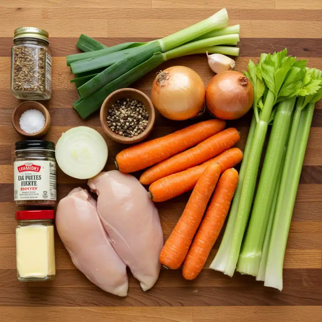 Ingredients for Gordon Ramsay Chicken Noodle Soup recipe