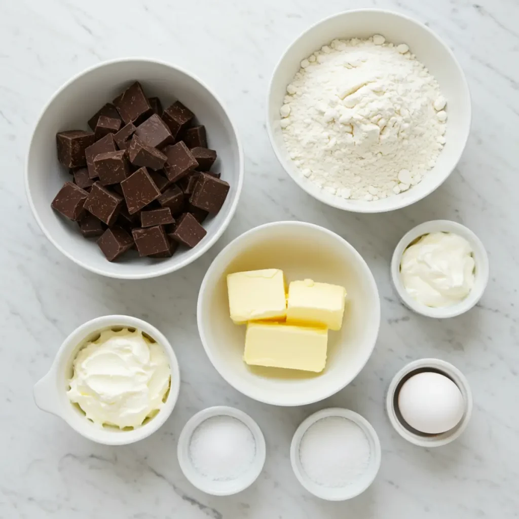 Ingredients for Gordon Ramsay Chocolate Tart