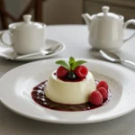 Gordon Ramsay Panna Cotta dessert with berries and mint