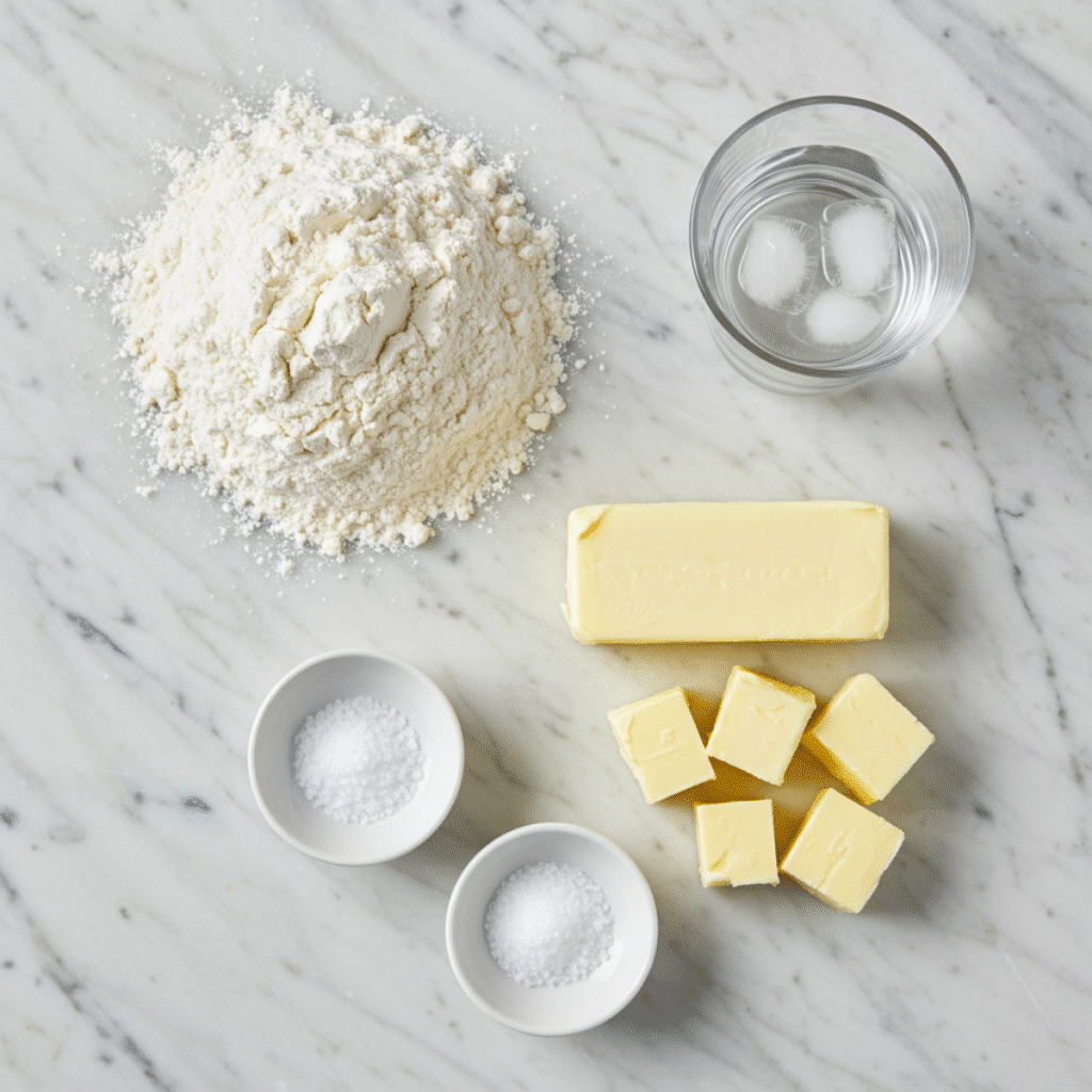 Ingredients for Gordon Ramsay puff pastry recipe