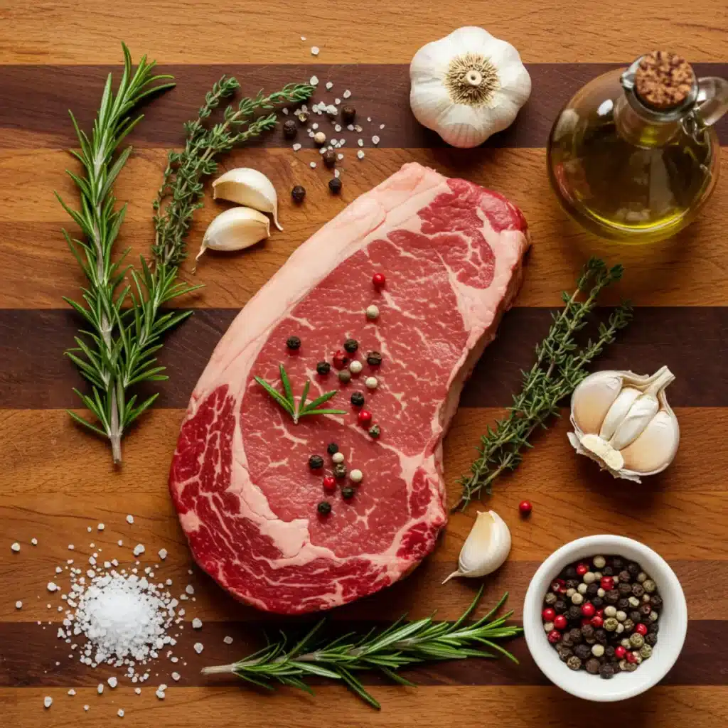 Ingredients for Gordon Ramsay ribeye steak recipe