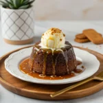Gordon Ramsay Sticky Toffee Pudding with ice cream and toffee sauce