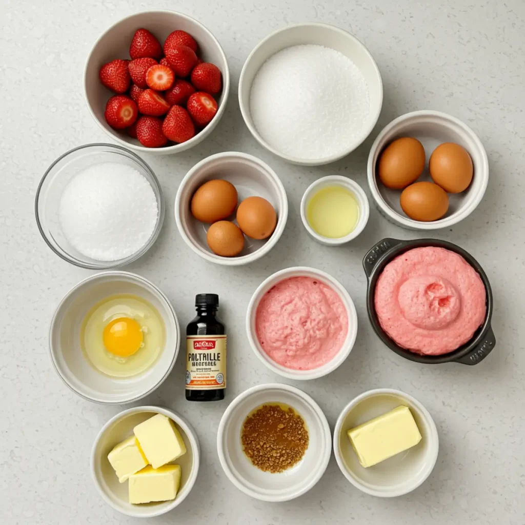 Gordon Ramsay Strawberry Soufflé ingredients prepared