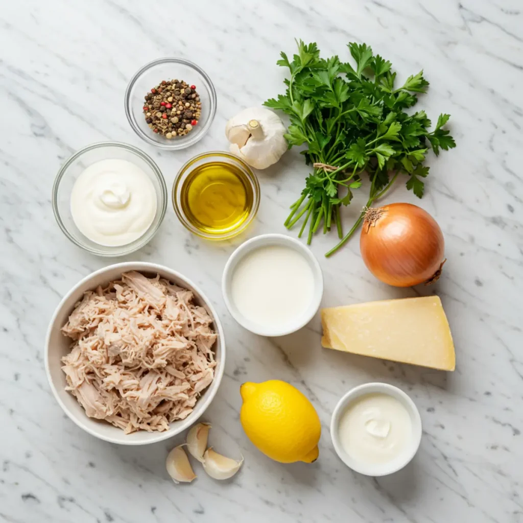 Gordon Ramsay Turkey Pasta ingredients on marble
