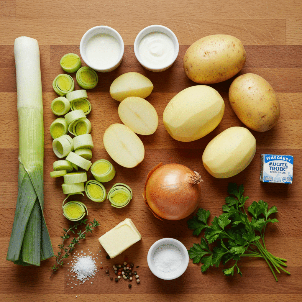 Ingredients for Gordon Ramsay Leek and Potato Soup