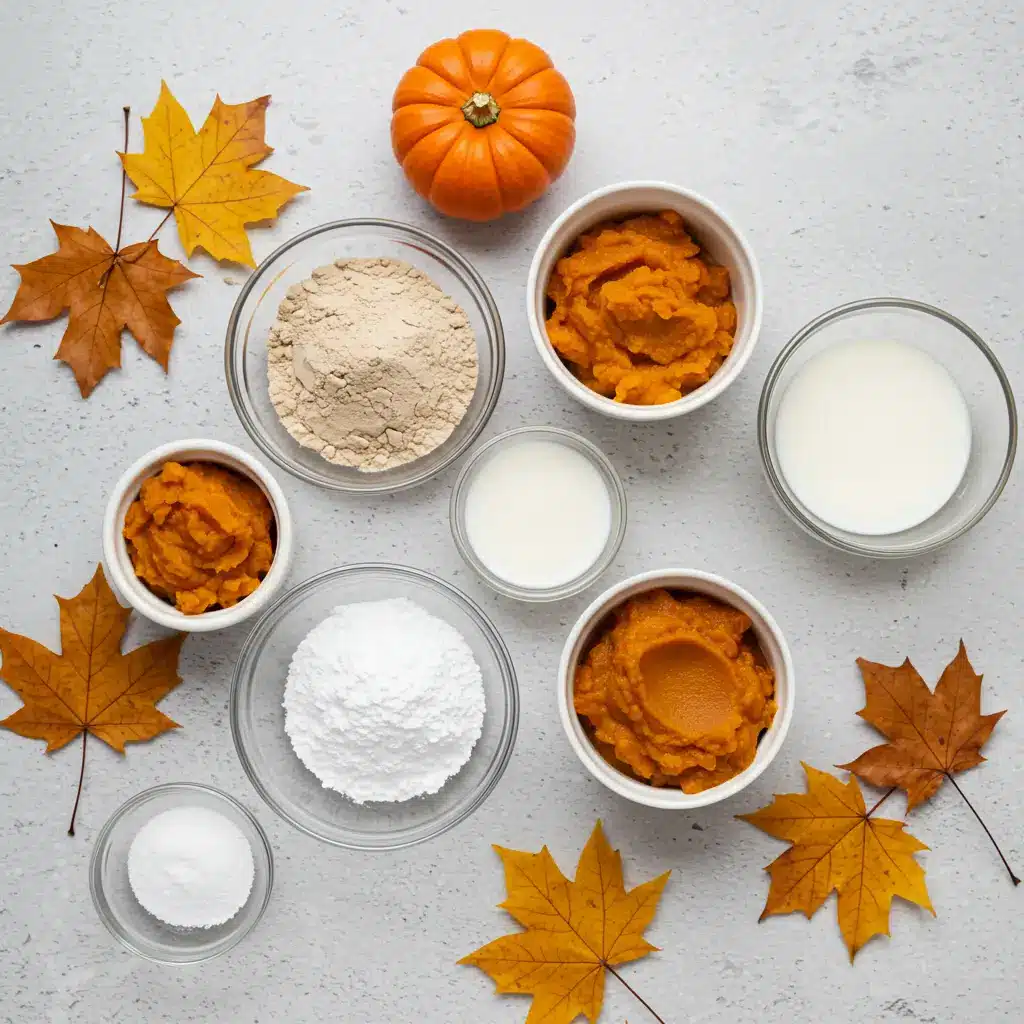 Baked Pumpkin Donuts Ingredients on counter