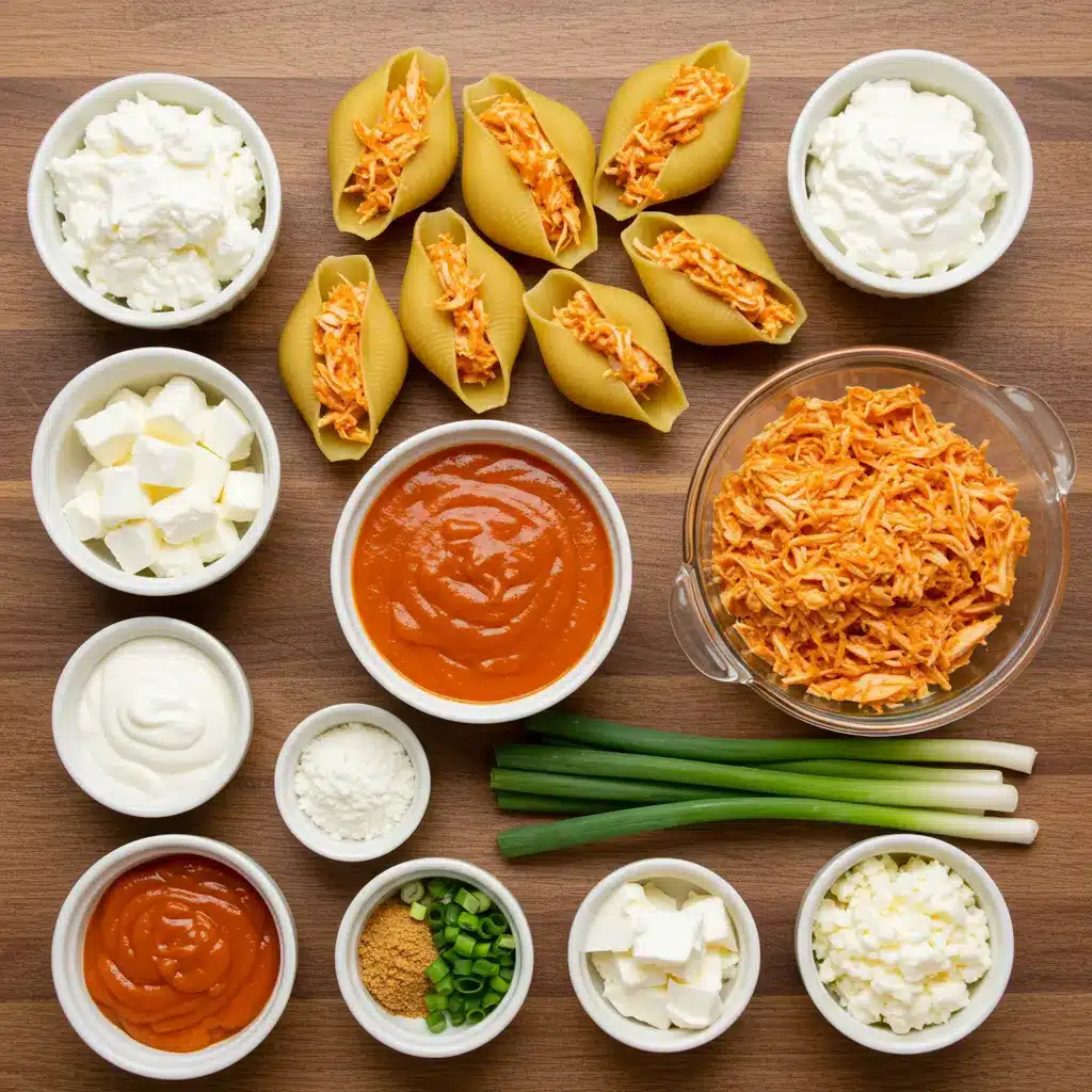 Creamy Buffalo Chicken Stuffed Shells Ingredients