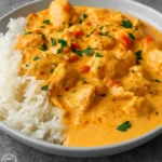 creamy smothered chicken and rice skillet