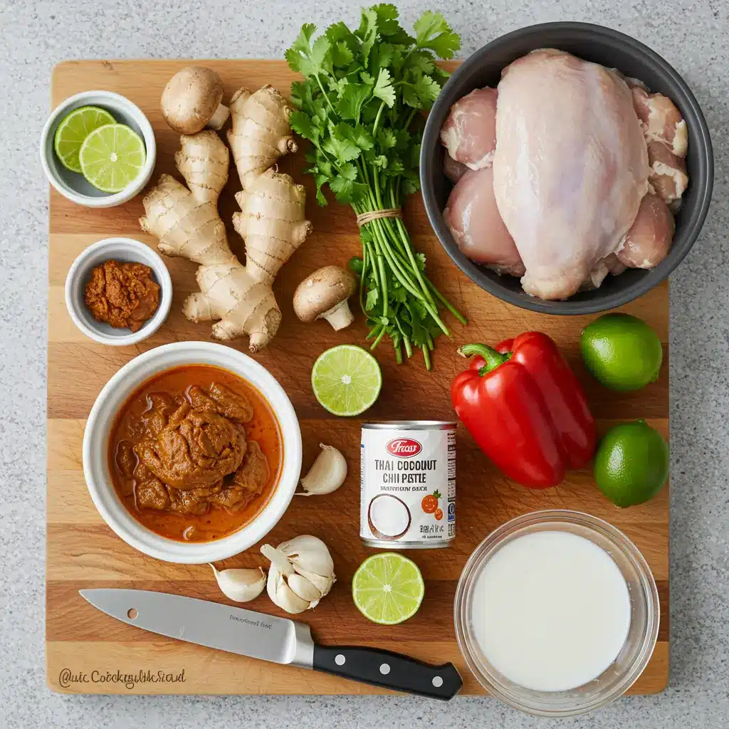 Crockpot Thai Coconut Chicken Soup ingredients