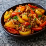 Ground Turkey and Peppers Stir-Fry Skillet