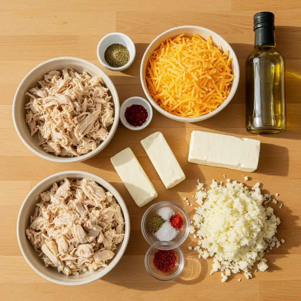 Healthy Chicken Cauliflower Rice Casserole ingredients