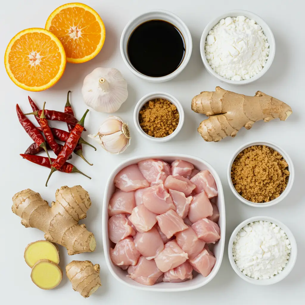 Ingredients for Healthy Orange Chicken
