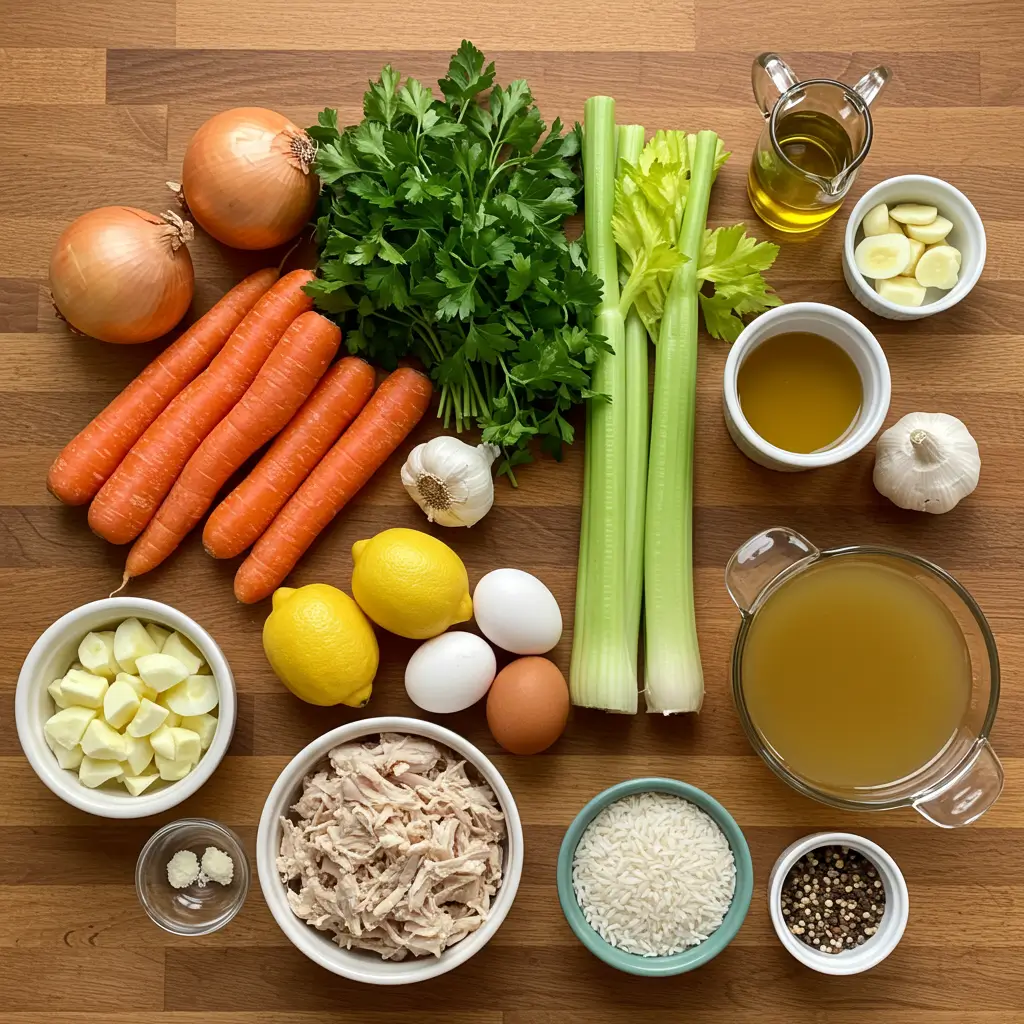 Ingredients for Lemon Chicken Soup Recipe