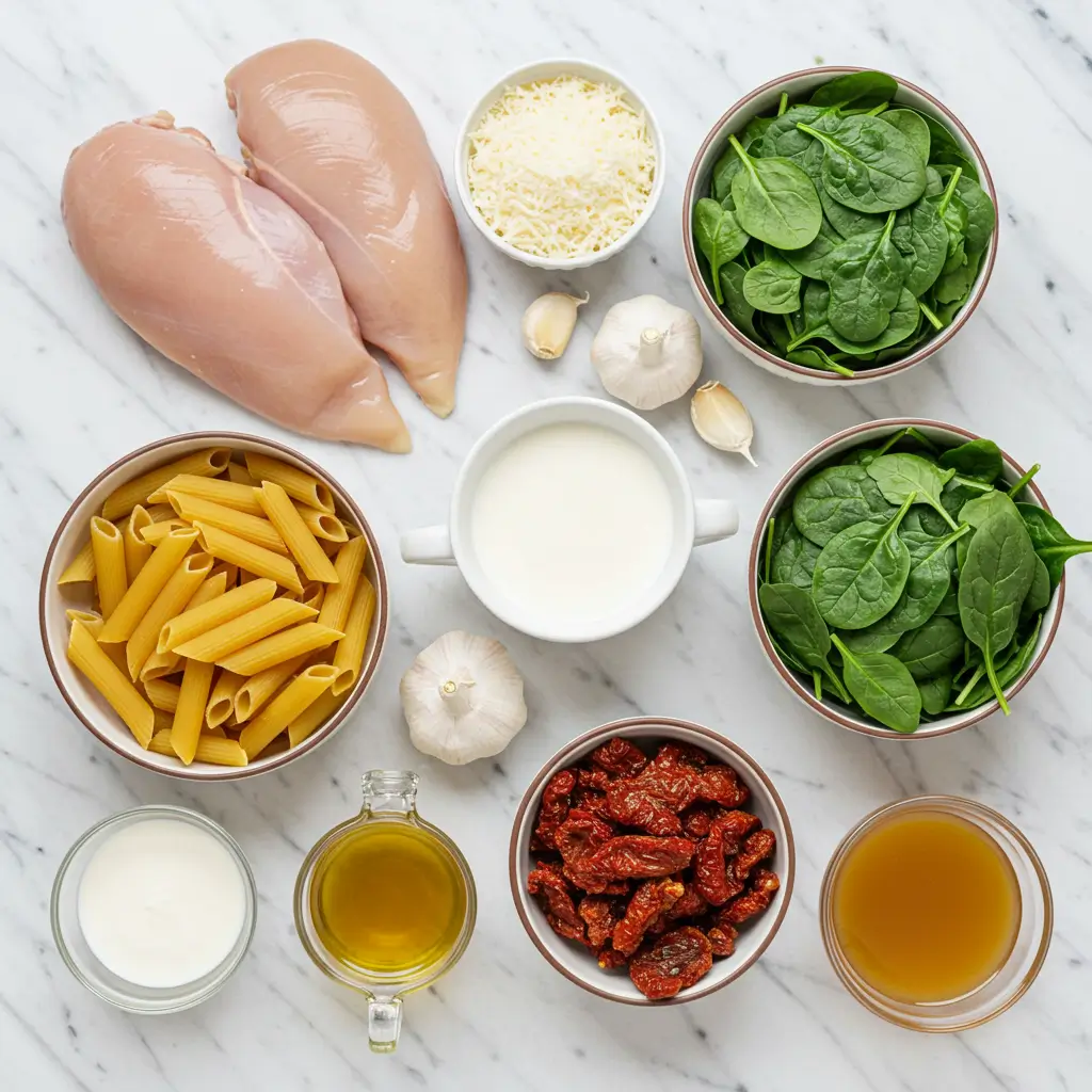 Ingredients for Marry Me Chicken Pasta