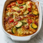 Mediterranean Chicken Zucchini Bake featured dish