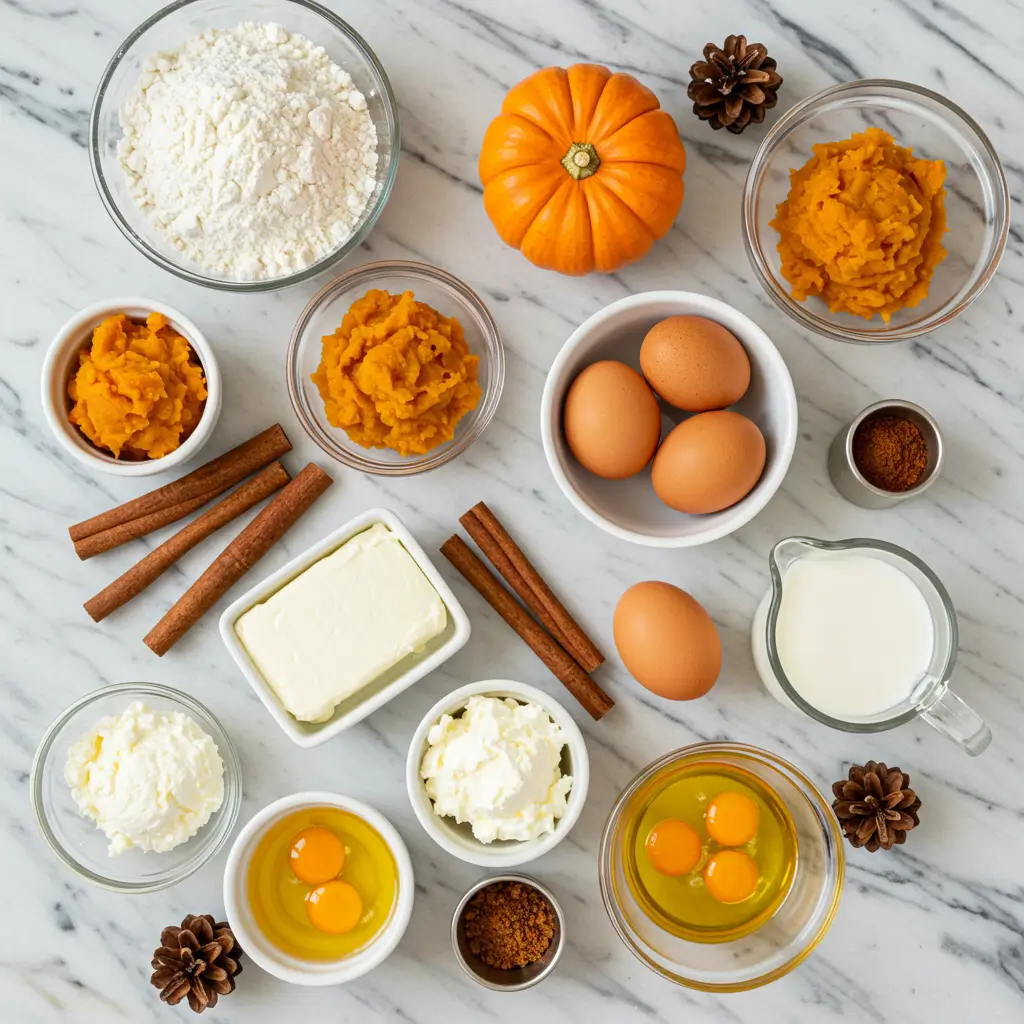 Pumpkin Cream Cheese Cinnamon Rolls ingredients