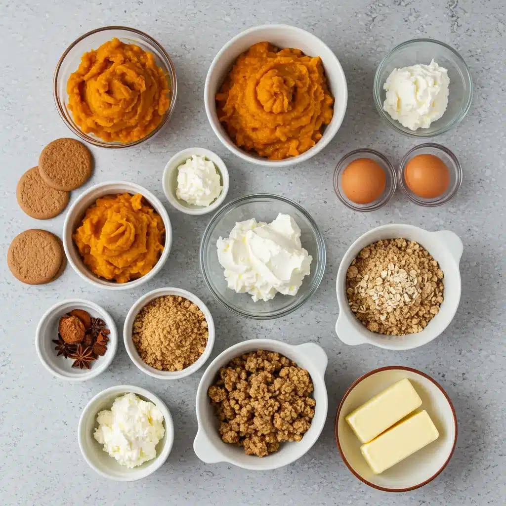 Pumpkin Streusel Bars ingredients