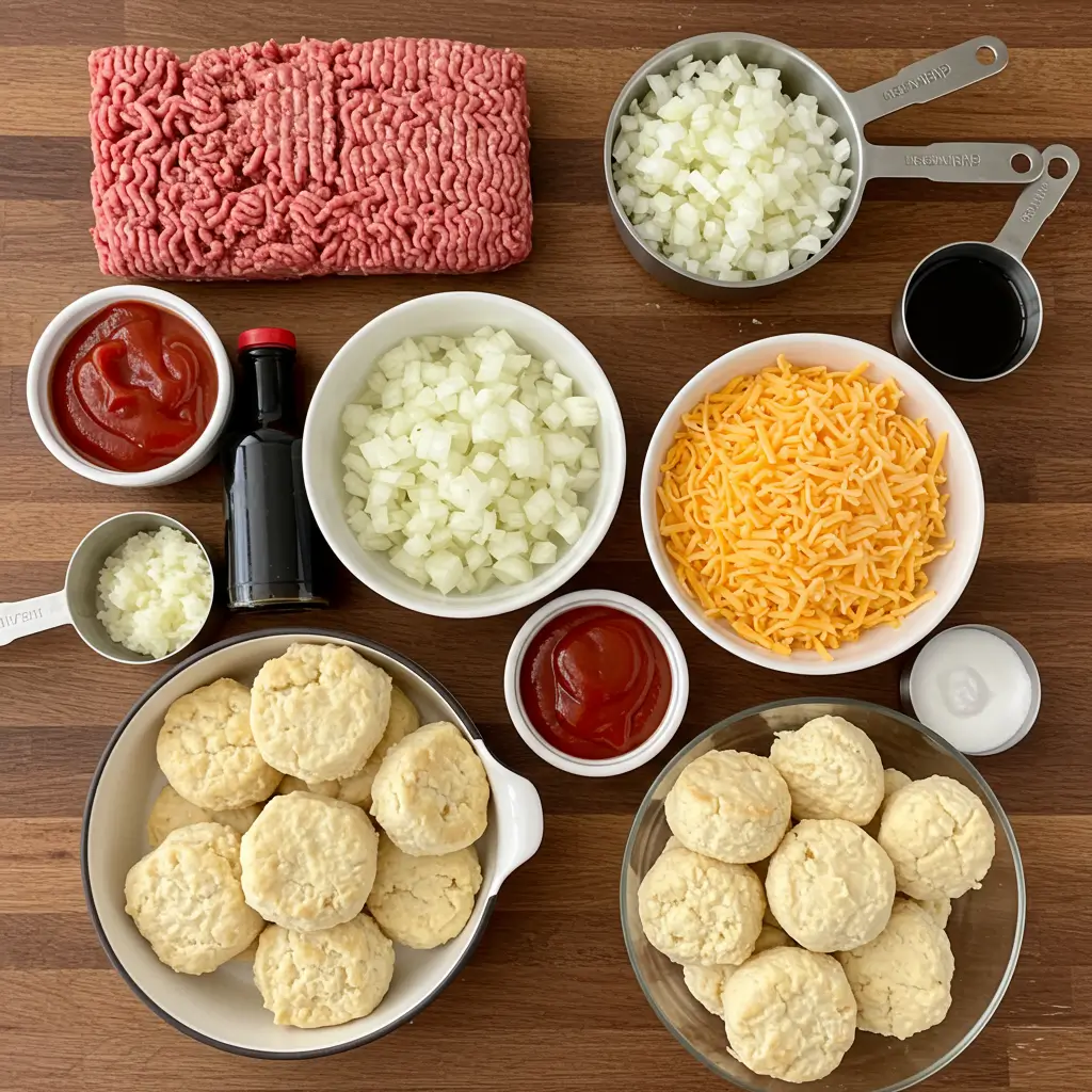 Ingredients for Sloppy Joe Casserole