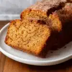 Snickerdoodle Pumpkin Bread loaf with cinnamon-sugar topping