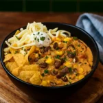 Southwest Chicken Soup with Cream Cheese in a bowl