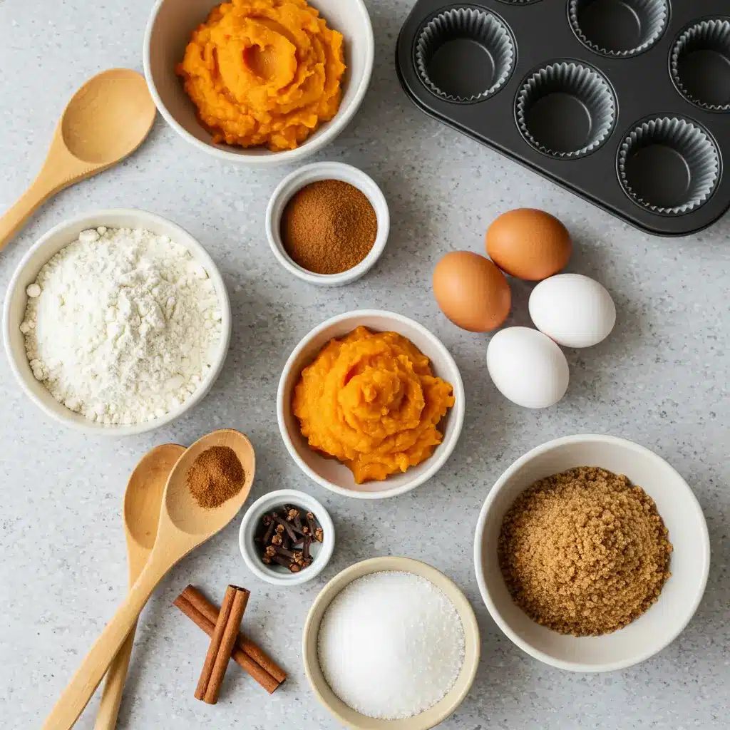 Spiced Baked Pumpkin Muffins Ingredients