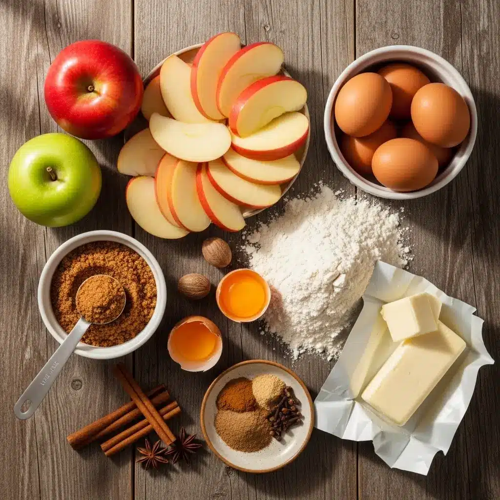 Ingredients for Caramel Apple Upside Down Cake