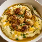 Chicken Mashed Potato Bowl with Cheese and Gravy