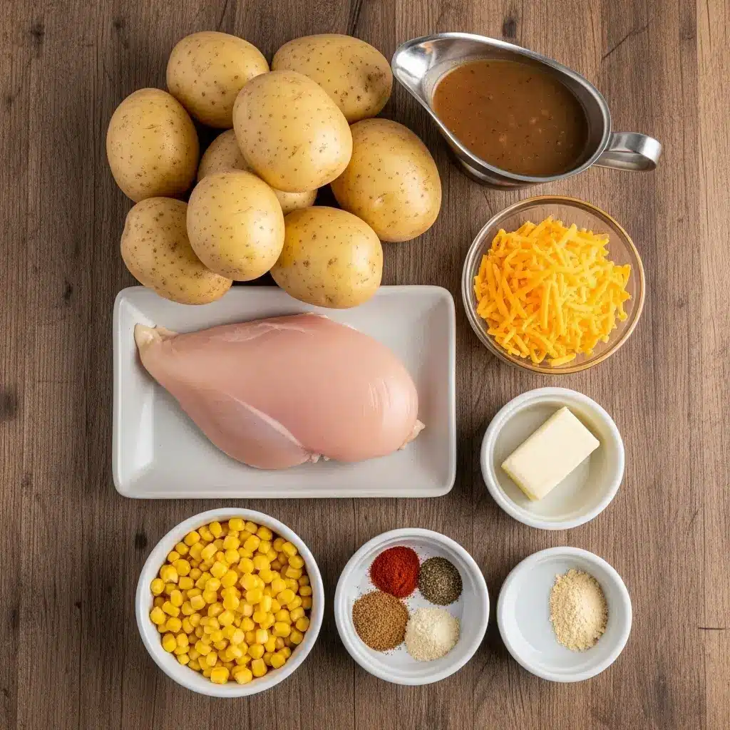 Ingredients for Chicken Mashed Potato Bowls