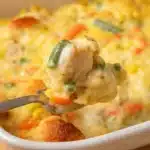 Chicken Pot Pie Casserole in Baking Dish