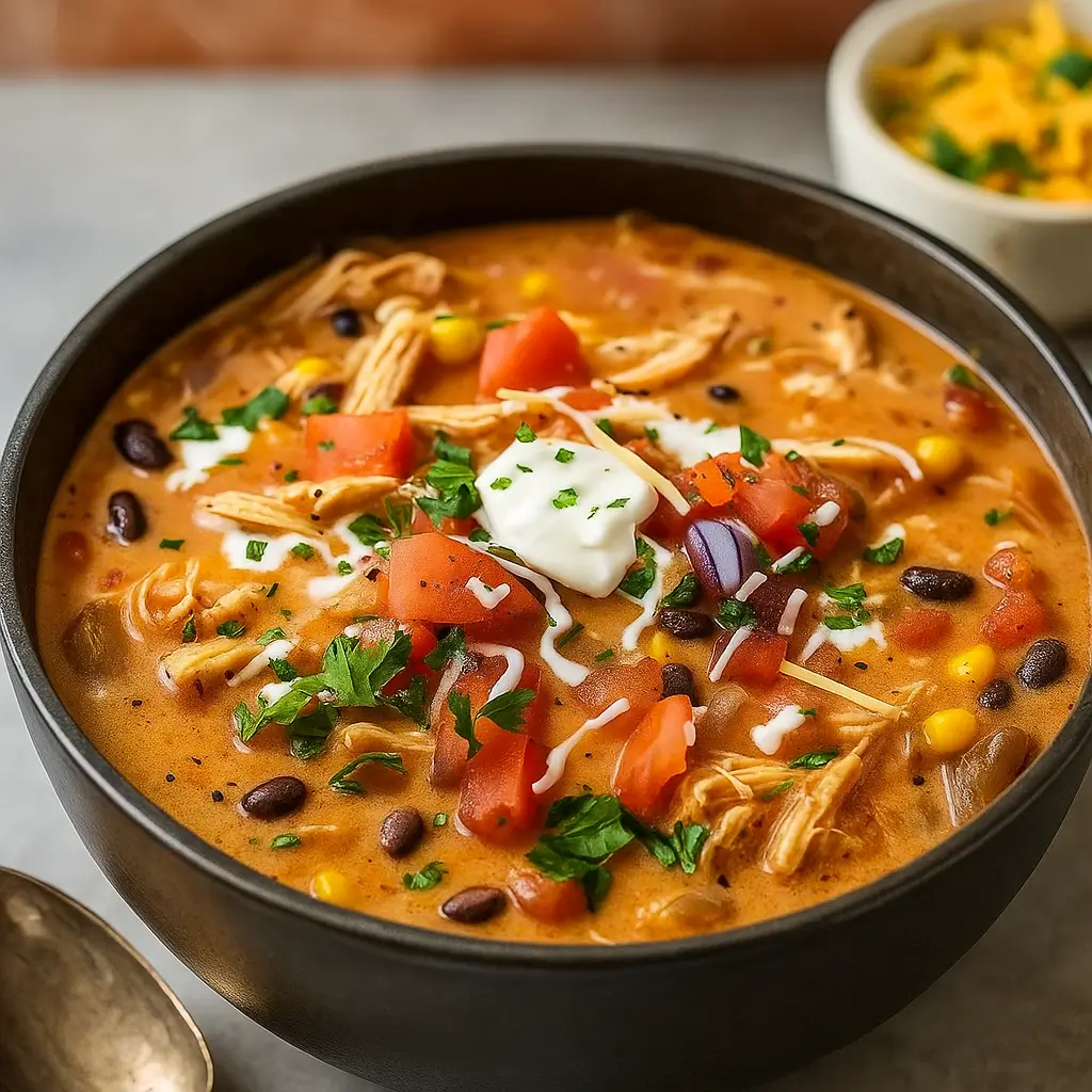 Chicken Taco Soup with Cream Cheese