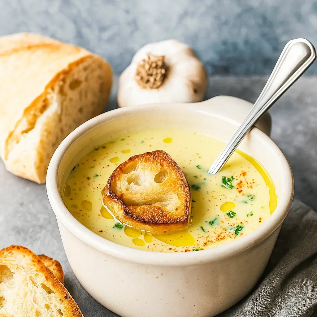 Country French Garlic Soup | Quick, Velvety & Hearty Dish