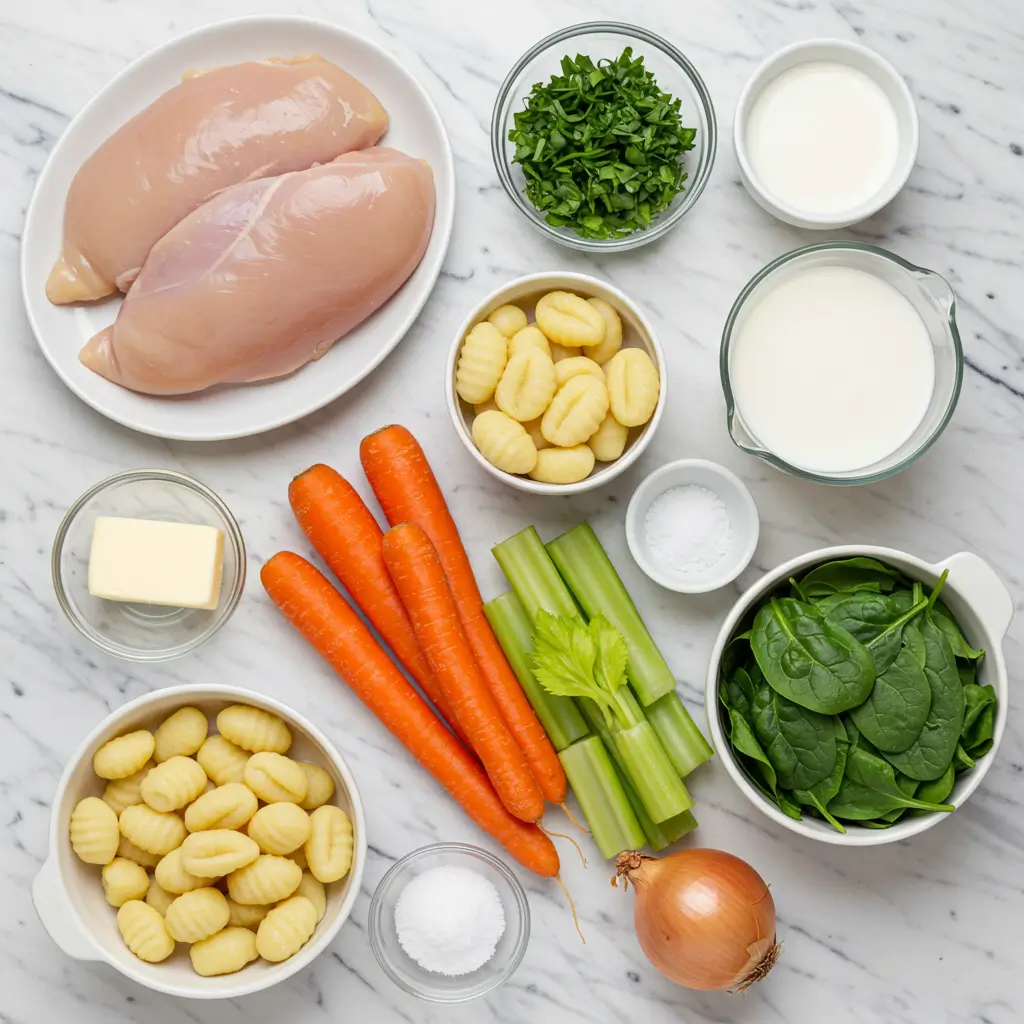 Creamy Chicken and Gnocchi Soup Ingredients