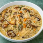 Creamy Mushroom Chicken and Wild Rice Soup