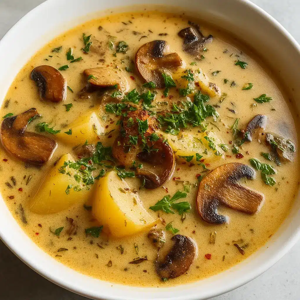 Creamy Mushroom Potato Soup – Easy, Cozy, and Delicious