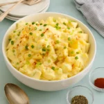 Creamy Potato Salad Recipe served in a large bowl at a summer BBQ