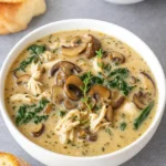creamy rotisserie chicken and mushroom soup