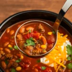 Crock Pot Taco Soup served in a bowl