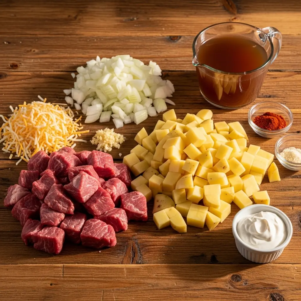 crockpot-loaded-steak-potato-ingredients