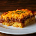 Easy Hobo Casserole Recipe in a baking dish