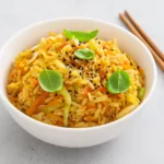 Fried rice with cabbage bowl