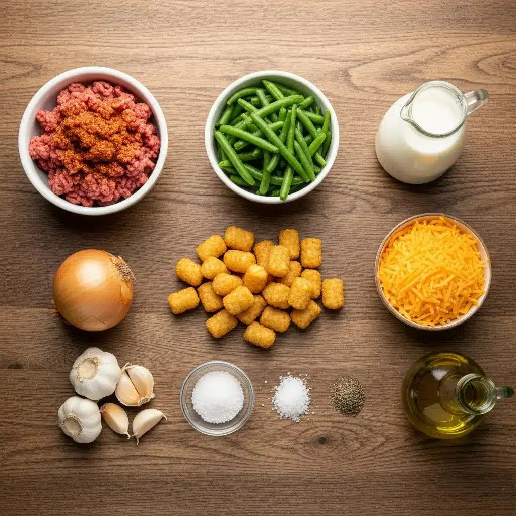 Ingredients for Green Bean Tater Tot Casserole