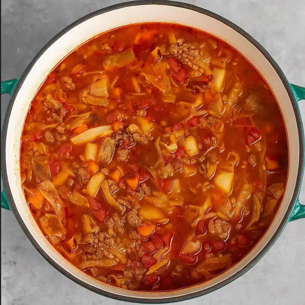 Ground Beef and Savory Cabbage Soup – Quick, Hearty & Delicious