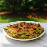 Homemade Green Bean Casserole fresh from oven