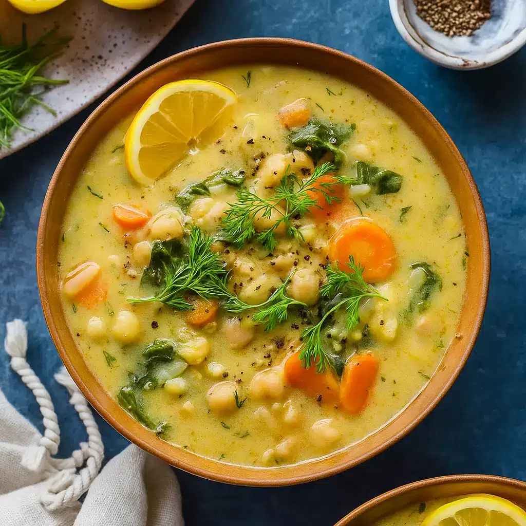 Lemony Greek Chickpea Soup – Bright, Creamy Comfort in a Bowl