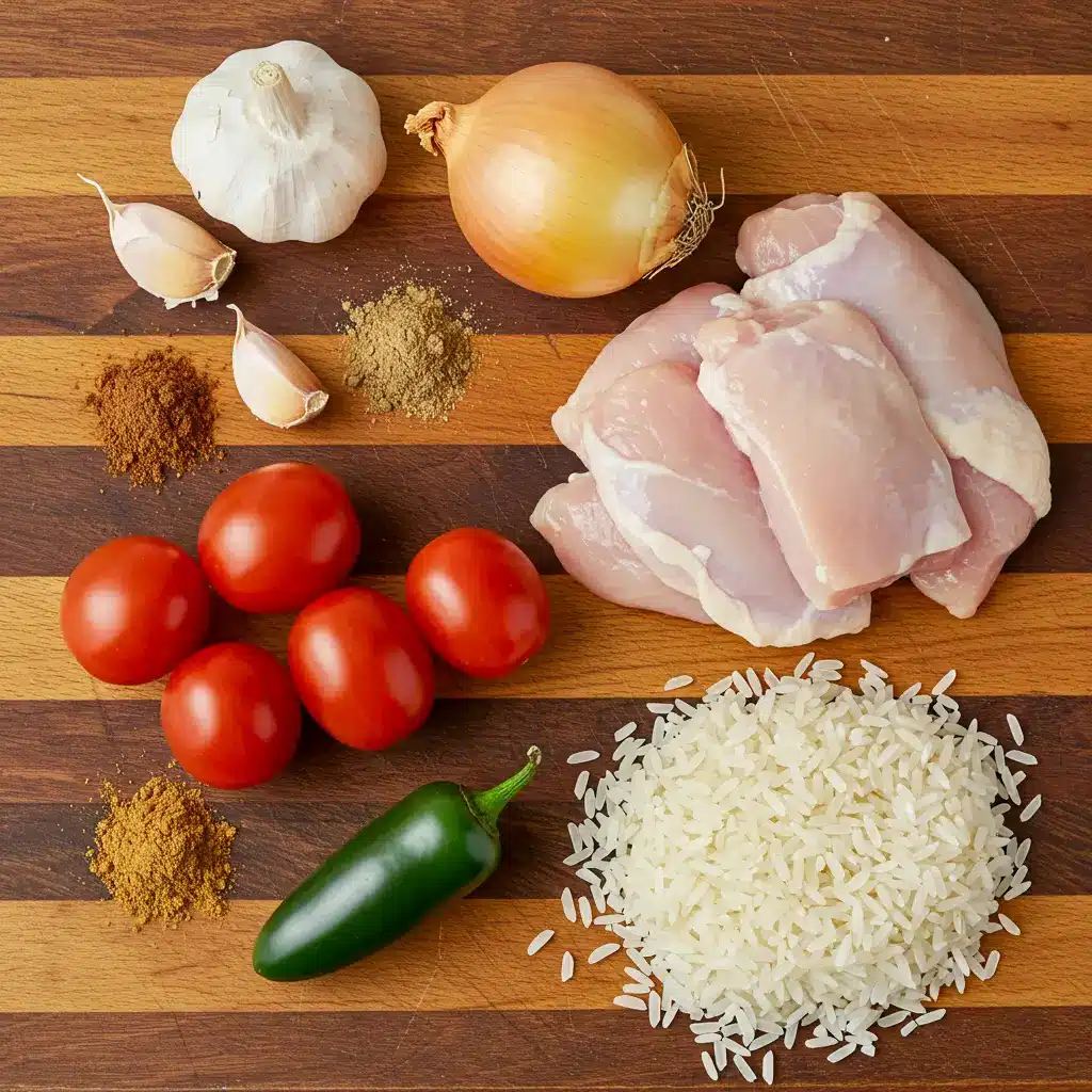Ingredients for Mexican Chicken Rice Soup