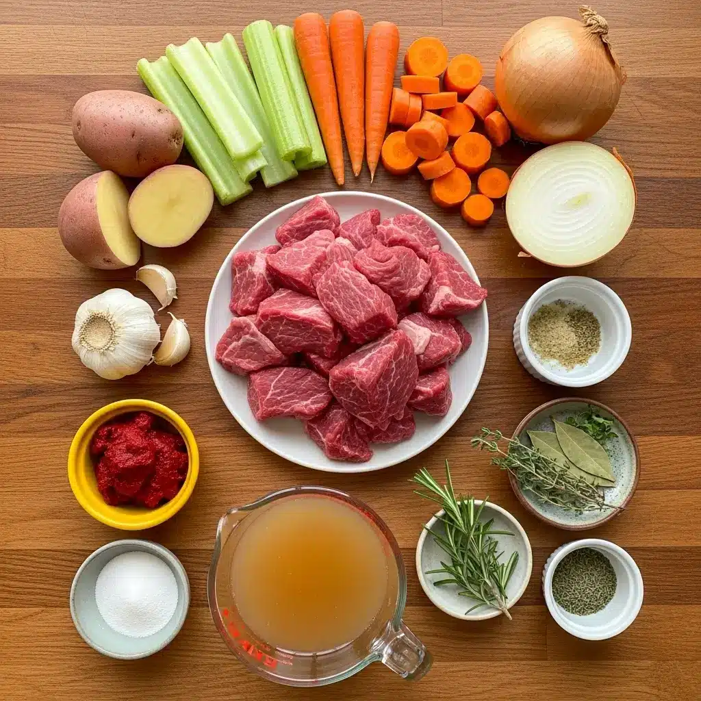 Ingredients for Old Fashioned Beef Stew